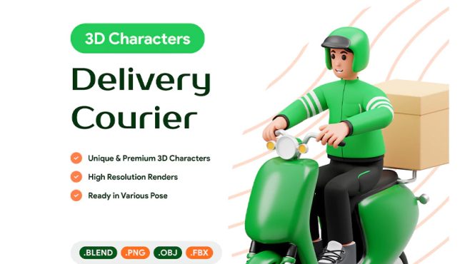 آیکون پیک تحویل دهنده Delivery Courier