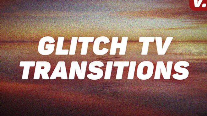 پروژه آماده پریمیر نویز و پارازیت Glitch Tv Transitions