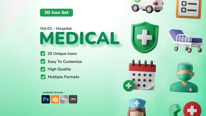 مجموعه آیکون پزشکی Medical