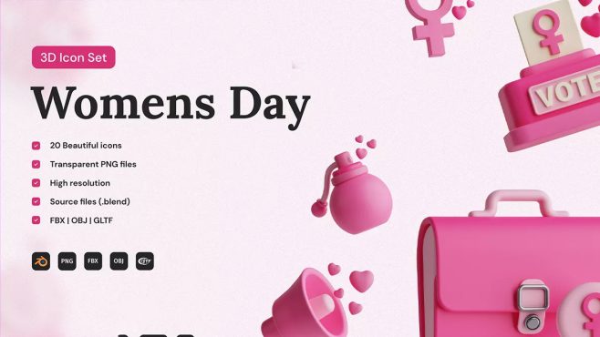 مجموعه آیکون روز زن Woman Day