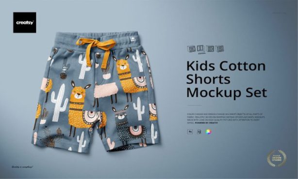 موکاپ Kids Cotton Shorts