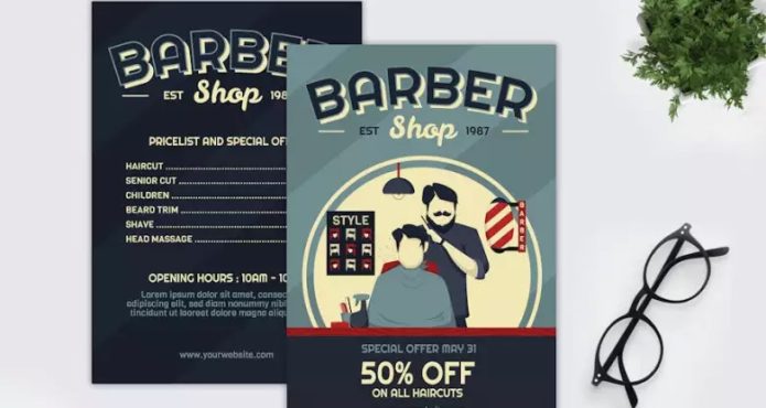 دانلود تراکت لایه باز Barber Shop