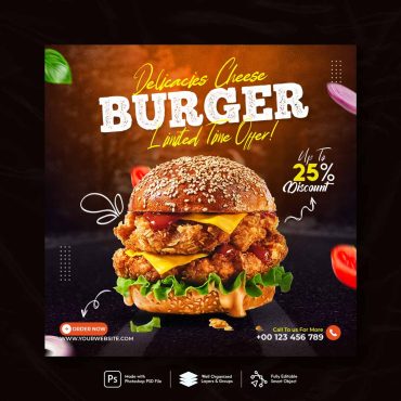 دانلود فایل لایه باز Burger Food