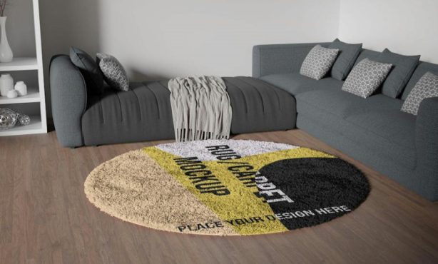 موکاپ Circle Rug/Carpet