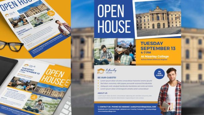 دانلود فایل لایه باز College Open House