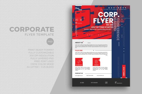 دانلود فایل لایه باز Corporate Flyer Template