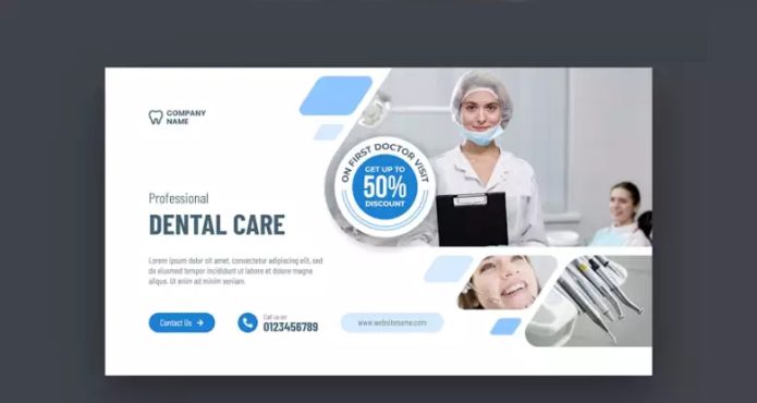 دانلود فایل لایه باز Dental Care Website