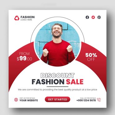 دانلود فایل لایه باز بنر Fashion Sale Social Media