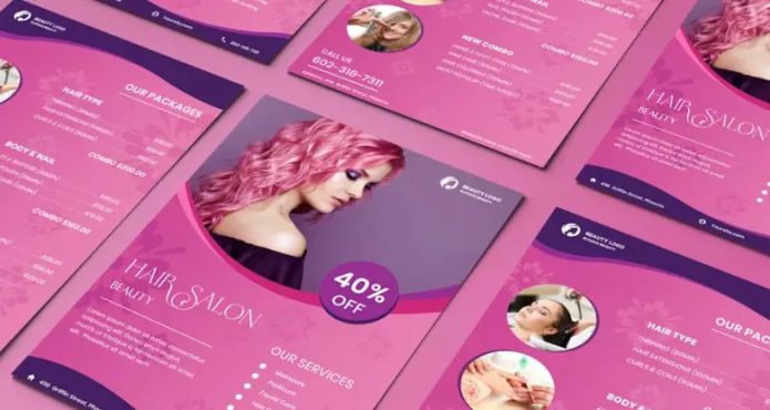 دانلود تراکت لایه باز Hair Salon Price List