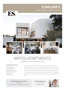 دانلود تراکت لایه باز Real Estate Flyer